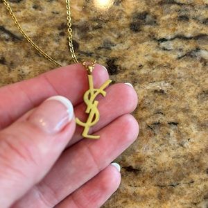 YSL logo necklace - gold chain